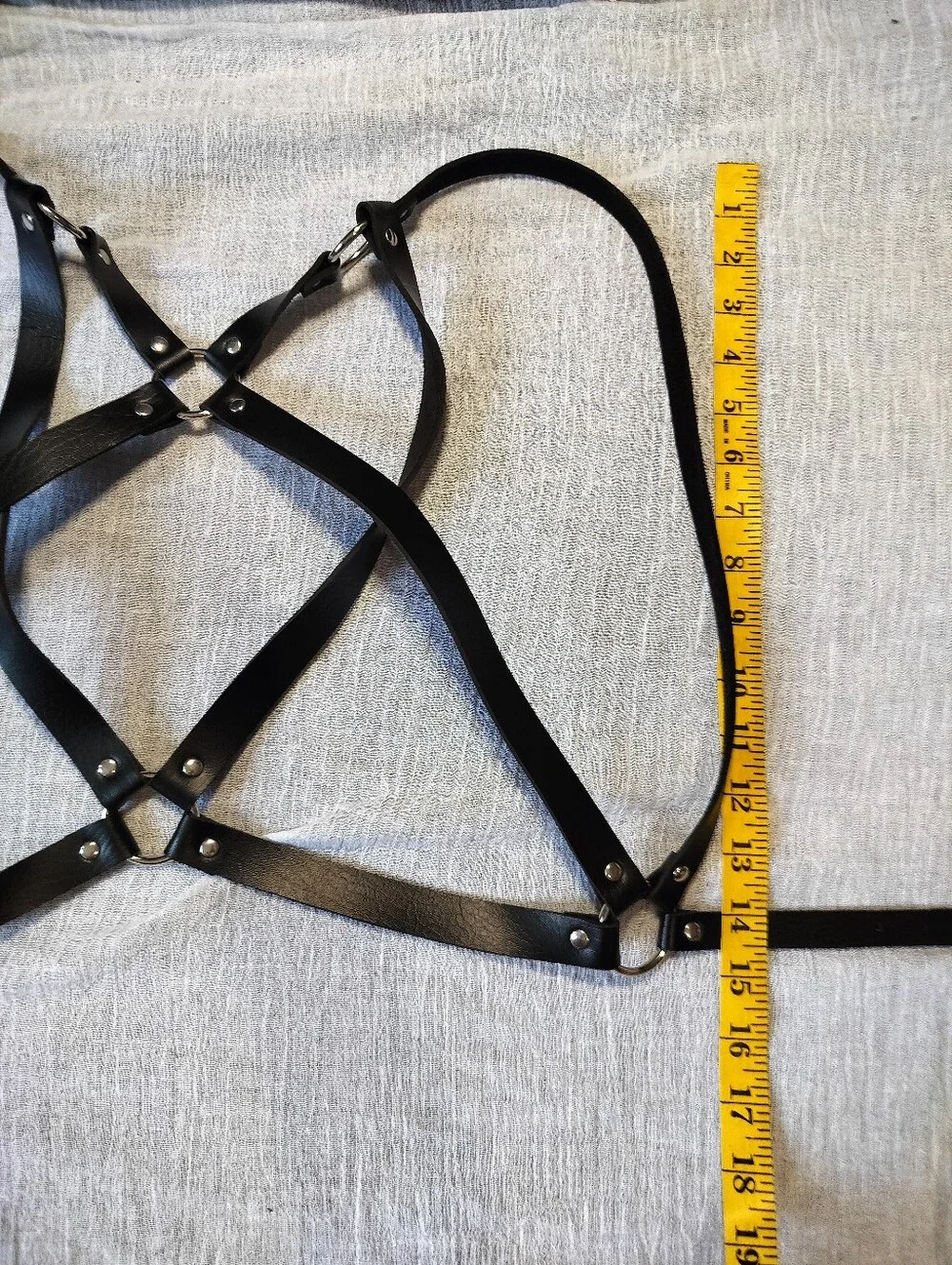 NEW Artisan Harness 100% Leather Bra Belt One Size Gothic Sexy Adjustable